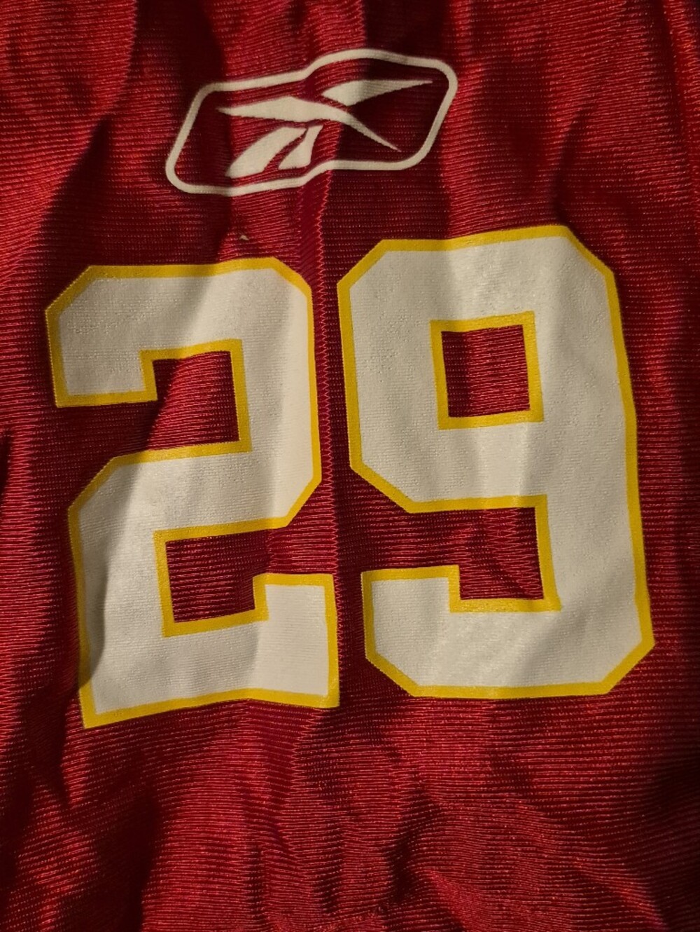 Kansas City Chiefs Eric Berry Reebok Red Football Jersey Mens Sz Large - Picture 7 of 8
